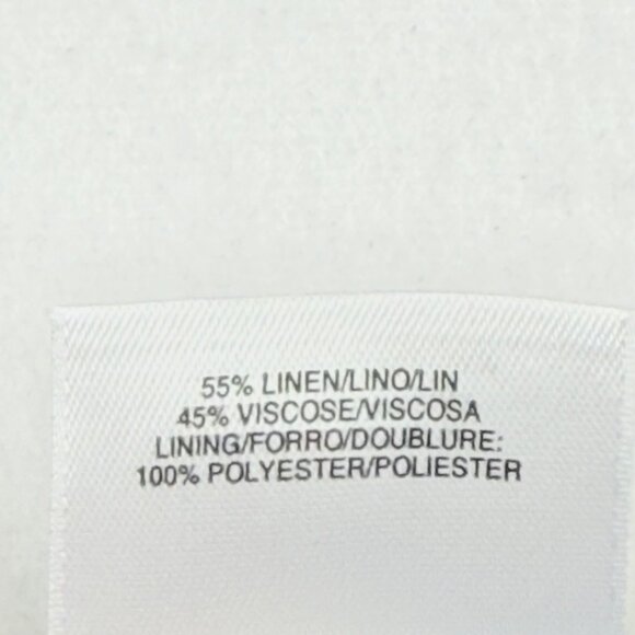 Black Label by Evan-Picone Women's Linen Blend Natural White Crop Pants Sz 6 NWT - Picture 7 of 11